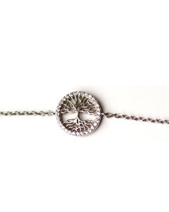 Silver 925 tree bracelet with zircons 